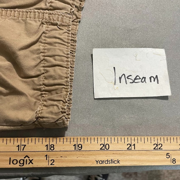 Cargo Bermuda Shorts Plus Size 22W Khaki Crop Pants Capris Utility Outdoors Y2K - Picture 9 of 10